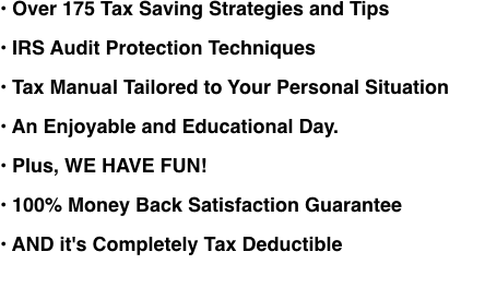 • Over 175 Tax Saving